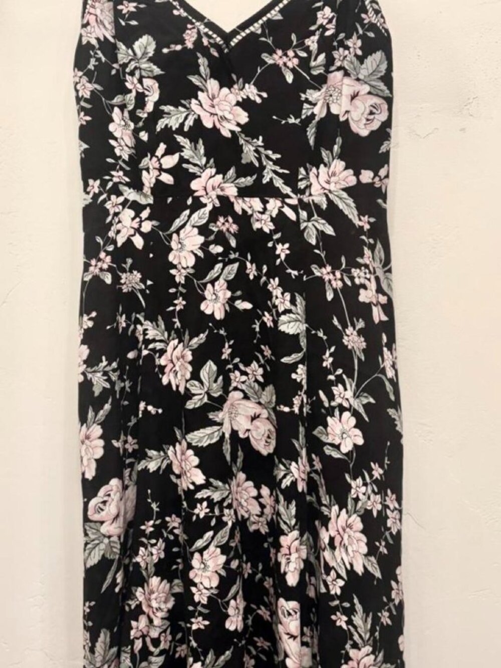 Lulus W Black Floral Midi Summer Dress
